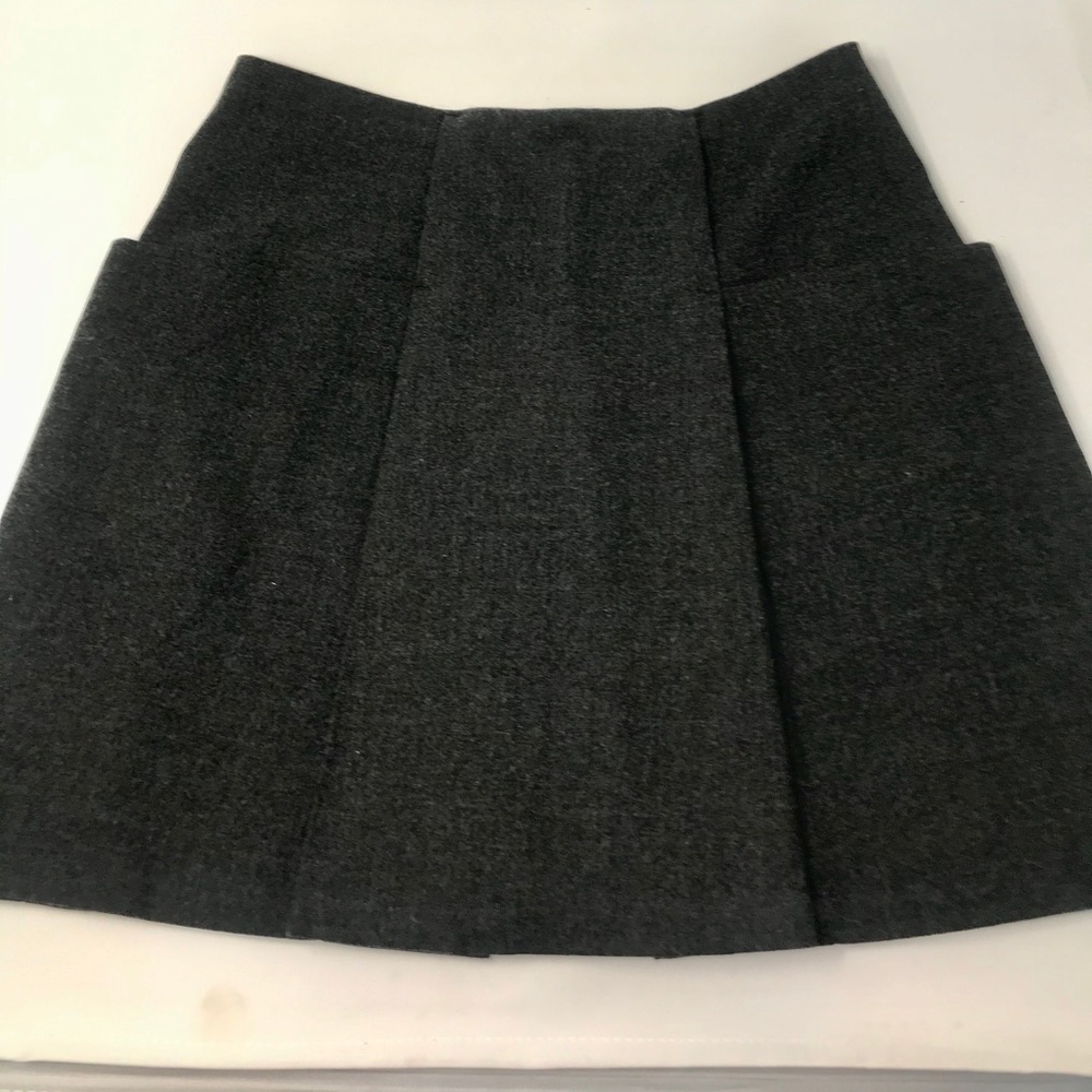 Classic Charcoal Pleated Women's Skirt